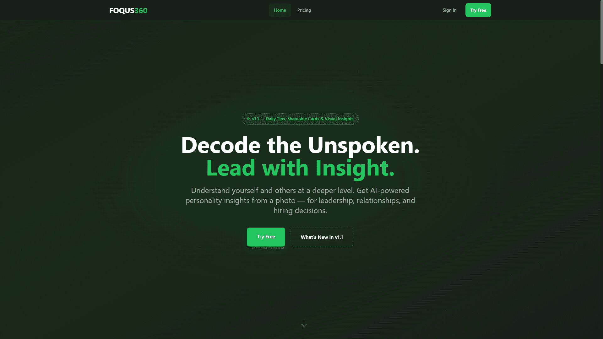 FOQUS360.ai platform website preview